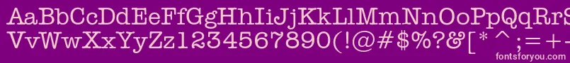 Secretaryc Font – Pink Fonts on Purple Background