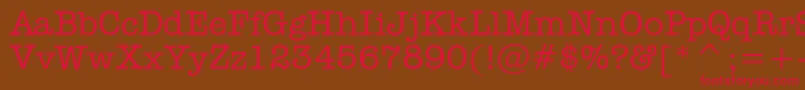 Secretaryc Font – Red Fonts on Brown Background