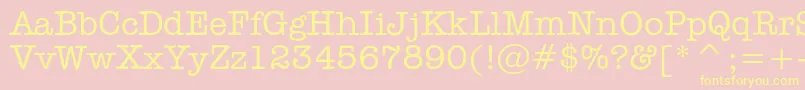 Secretaryc Font – Yellow Fonts on Pink Background