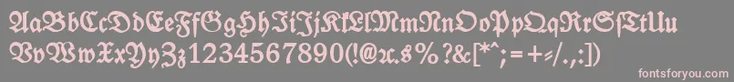 LeipzigFrakturHeavy Font – Pink Fonts on Gray Background