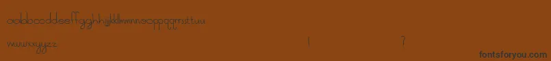 Czcionka SkyMetropolis – czarne czcionki na brązowym tle