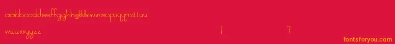 SkyMetropolis Font – Orange Fonts on Red Background