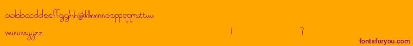 フォントSkyMetropolis – オレンジの背景に紫のフォント