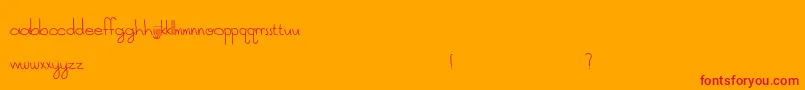 SkyMetropolis Font – Red Fonts on Orange Background