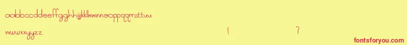 Fonte SkyMetropolis – fontes vermelhas em um fundo amarelo