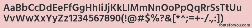 HindSemibold Font – Black Fonts on Pink Background