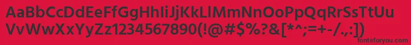 フォントHindSemibold – 赤い背景に黒い文字