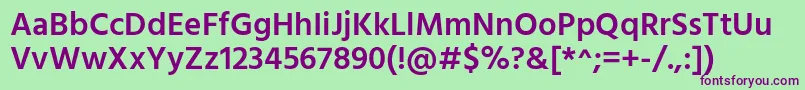 HindSemibold Font – Purple Fonts on Green Background