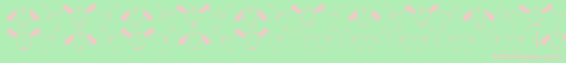 WanFont Font – Pink Fonts on Green Background