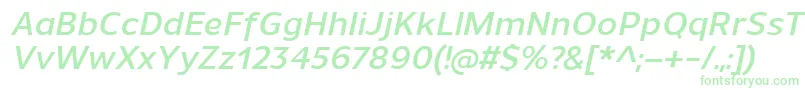 UnimanDemibolditalic Font – Green Fonts on White Background