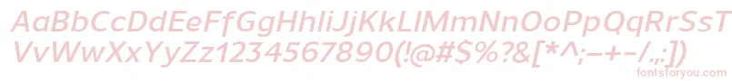 UnimanDemibolditalic Font – Pink Fonts on White Background