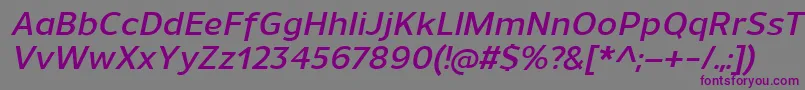 UnimanDemibolditalic Font – Purple Fonts on Gray Background