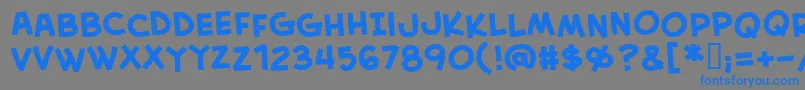 More about Creabbb Font Creabbb Font – Blue Fonts on Gray Background