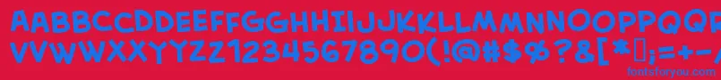 Шрифт Creabbb – синие шрифты на красном фоне
