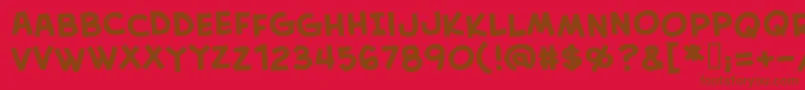 Creabbb Font – Brown Fonts on Red Background