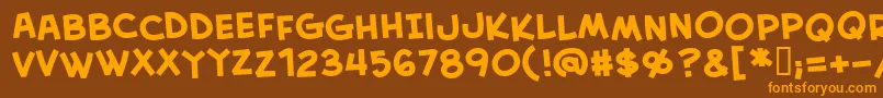 Подробнее о шрифте Creabbb Шрифт Creabbb – оранжевые шрифты на коричневом фоне