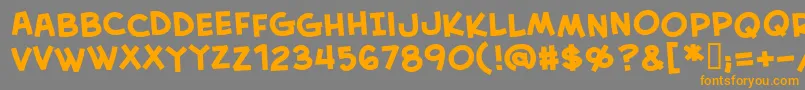 Creabbb Font – Orange Fonts on Gray Background