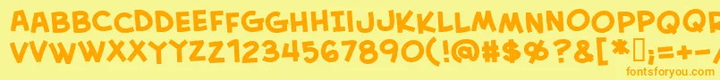 More about Creabbb Font Creabbb Font – Orange Fonts on Yellow Background