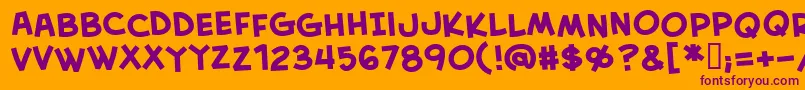 Creabbb Font – Purple Fonts on Orange Background