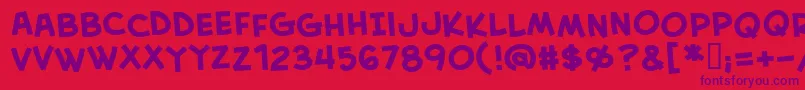 Creabbb Font – Purple Fonts on Red Background