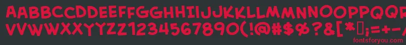 Creabbb Font – Red Fonts on Black Background