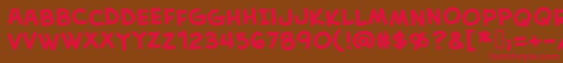 Creabbb Font – Red Fonts on Brown Background