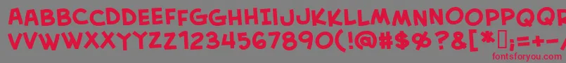 Creabbb Font – Red Fonts on Gray Background