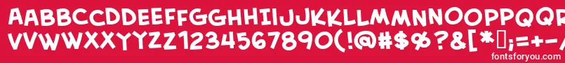 Creabbb Font – White Fonts on Red Background