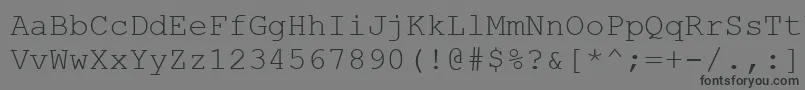 Шрифт CourierNewCe – чёрные шрифты на сером фоне