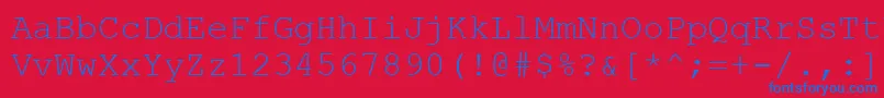 CourierNewCe Font – Blue Fonts on Red Background