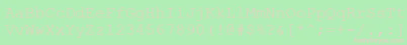 CourierNewCe Font – Pink Fonts on Green Background