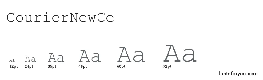 CourierNewCe Font Sizes
