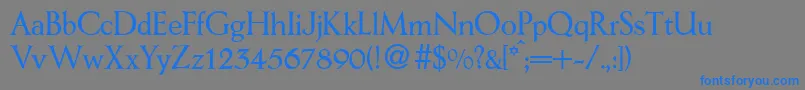 AerodbNormal Font – Blue Fonts on Gray Background