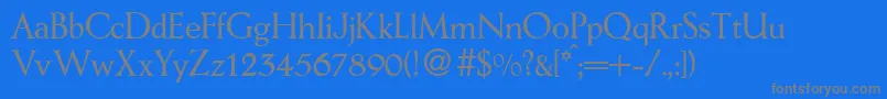 AerodbNormal Font – Gray Fonts on Blue Background