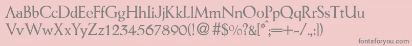 AerodbNormal Font – Gray Fonts on Pink Background