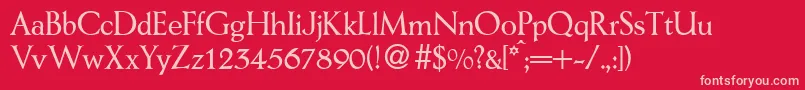 AerodbNormal Font – Pink Fonts on Red Background