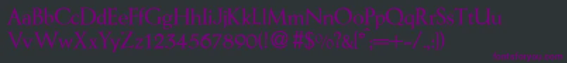 AerodbNormal Font – Purple Fonts on Black Background