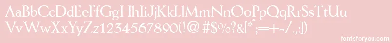 AerodbNormal-Schriftart – Weiße Schriften auf rosa Hintergrund