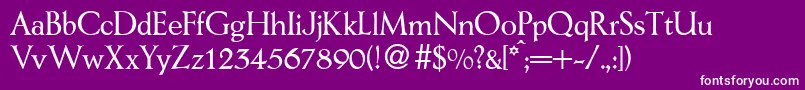 AerodbNormal Font – White Fonts on Purple Background