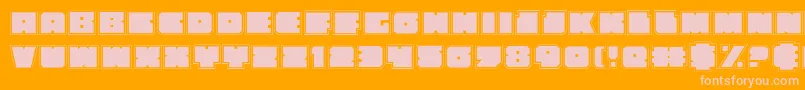 AnakefkaAcademy Font – Pink Fonts on Orange Background