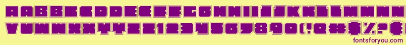 AnakefkaAcademy Font – Purple Fonts on Yellow Background