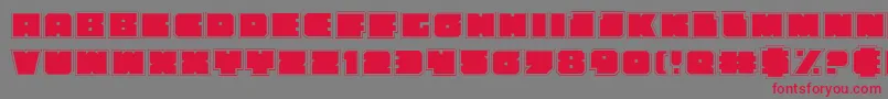 AnakefkaAcademy Font – Red Fonts on Gray Background