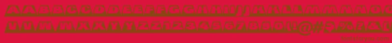 AGrotictitulcmswhv Font – Brown Fonts on Red Background