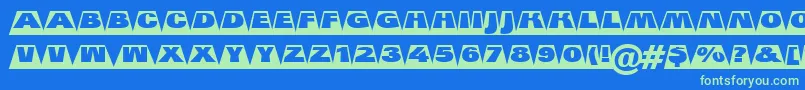 AGrotictitulcmswhv Font – Green Fonts on Blue Background