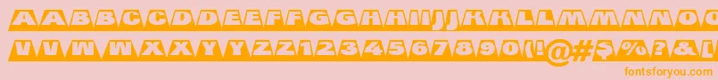 AGrotictitulcmswhv Font – Orange Fonts on Pink Background