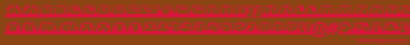 AGrotictitulcmswhv-Schriftart – Rote Schriften auf braunem Hintergrund