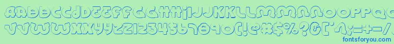 Lionels Font – Blue Fonts on Green Background