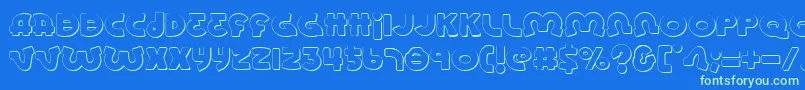 Lionels Font – Green Fonts on Blue Background