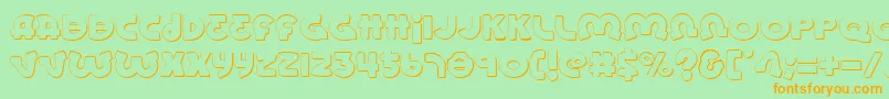 Lionels Font – Orange Fonts on Green Background