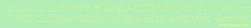 Lionels Font – Yellow Fonts on Green Background